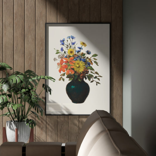 Flower Vase Art Print, Dopamine Decor Still Life Floral Poster, Girly Coquette Wall Art Decor- Digital Print