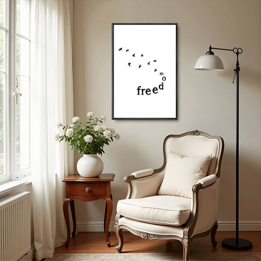 Freedom Minimal Wall Art Home Decor - Digital Print
