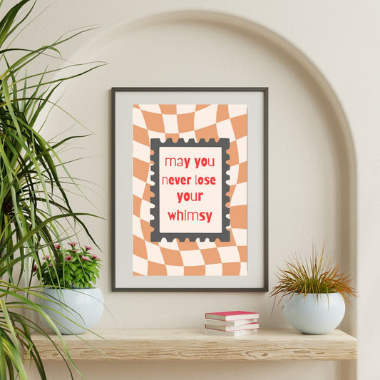may you never lose your whimsy wall art print, whimsical art - Digital Print