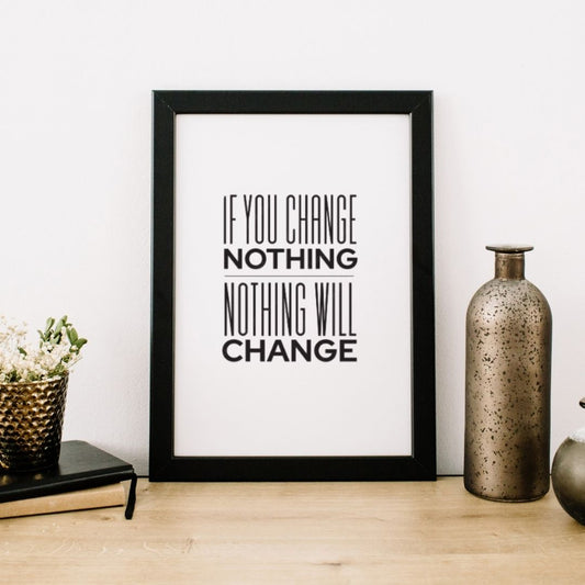 Nothing will change Minimal Wall Art