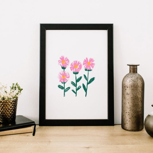 Flowers Minimal Wall Art - Digital Print