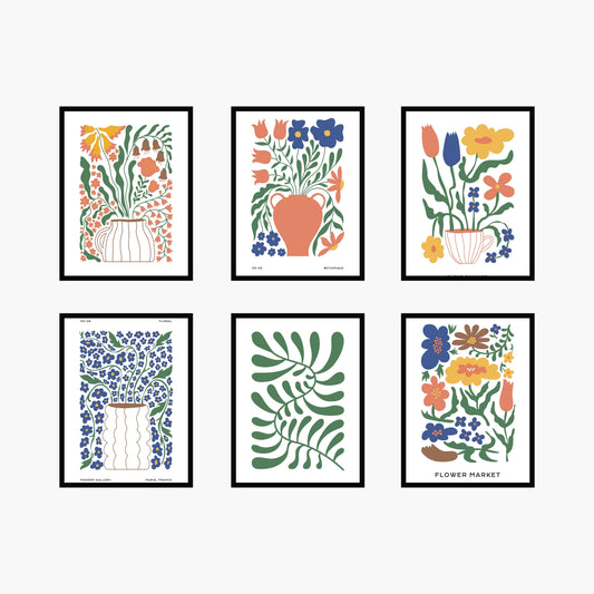Cozy Botanical Wall Art Set of 6 - Digital Print