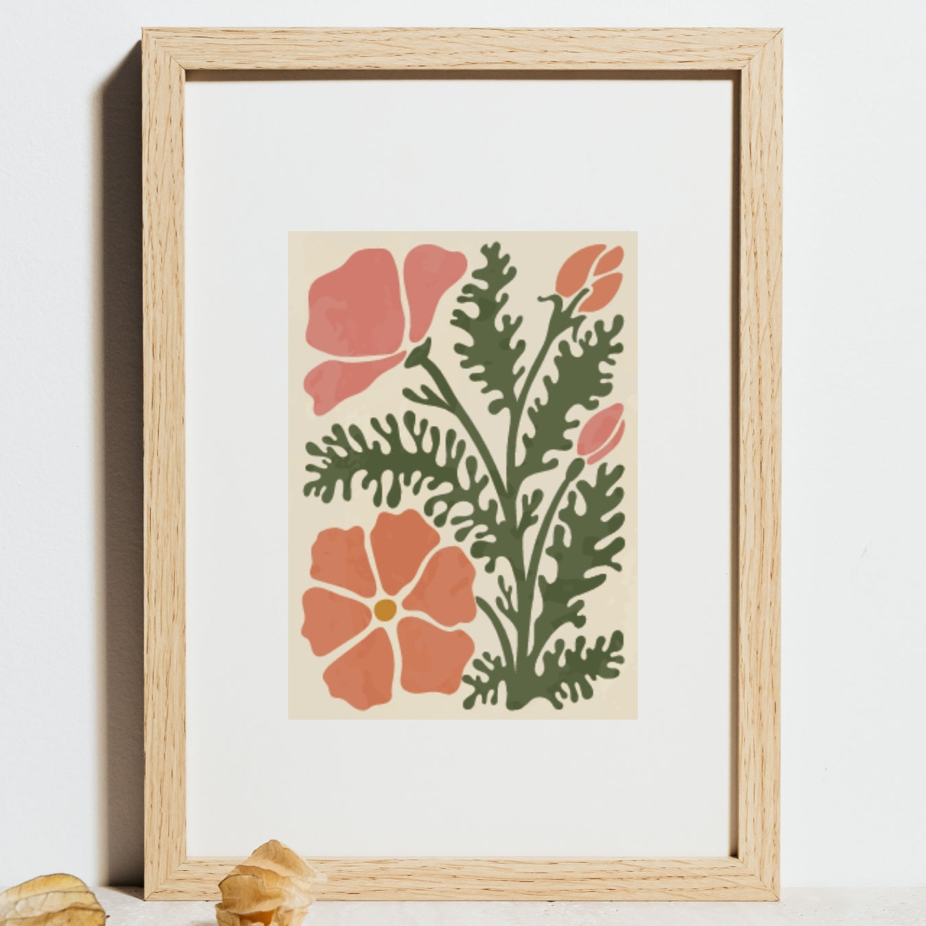 Vintage Flowers Abstract Botanical Art Floral Print - Digital Print