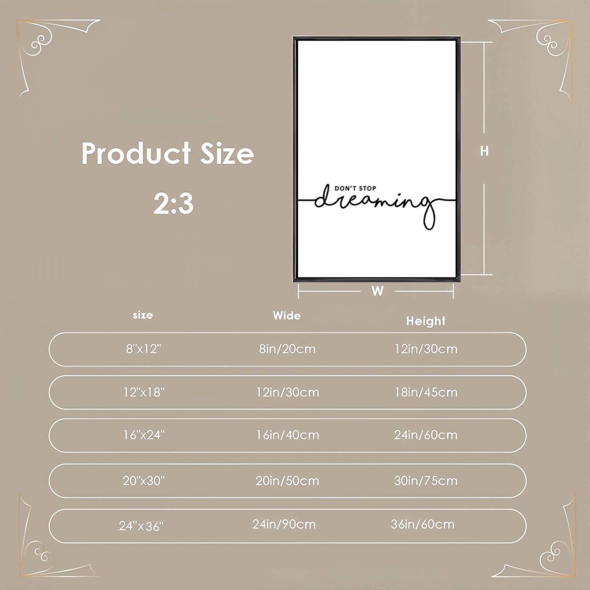 Don't Stop Dreaming Minimal Wall Art - Digital Print