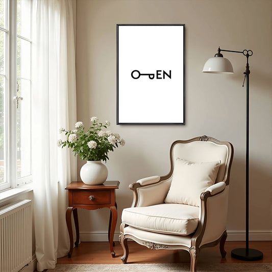 Open Minimal Wall Art Home Decor - Digital Print