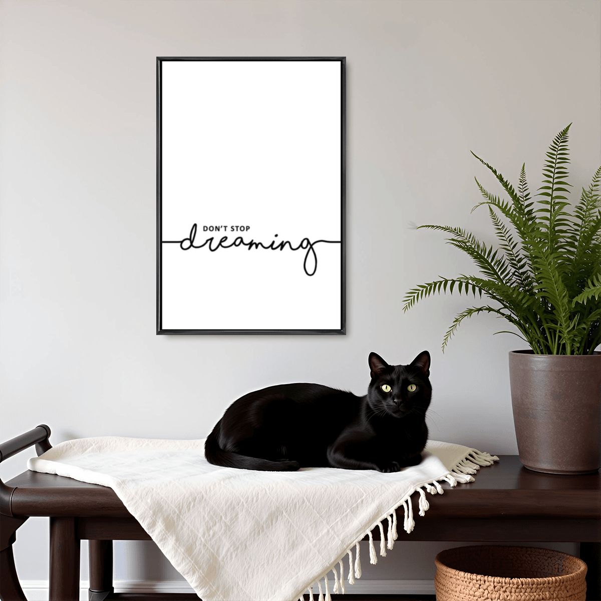 Don't Stop Dreaming Minimal Wall Art - Digital Print