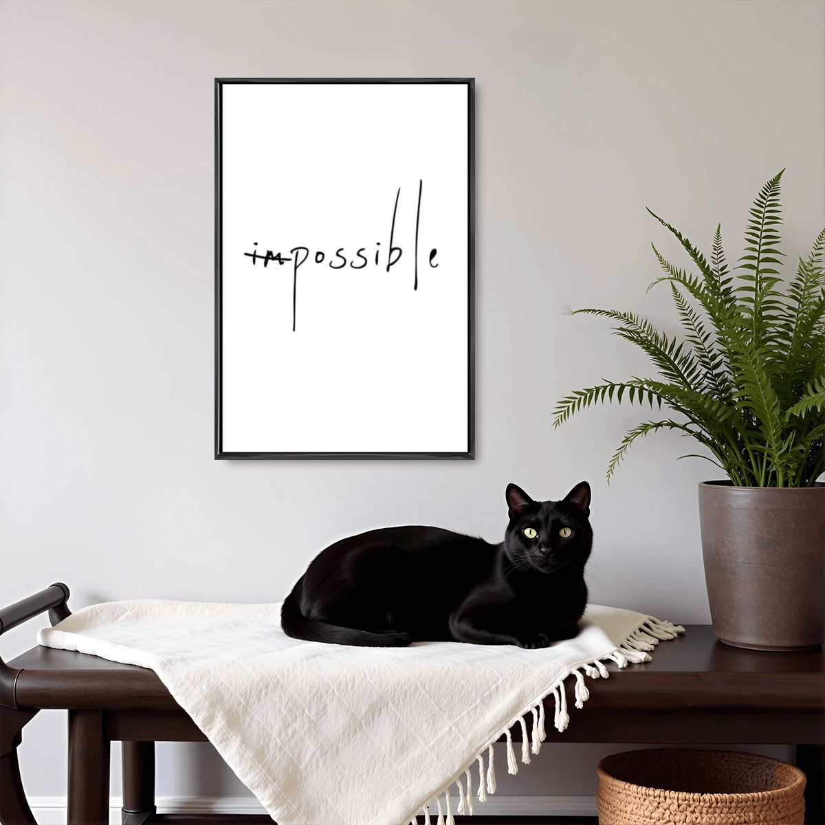 Impossible Minimal Wall Art Home Decor - Digital Print