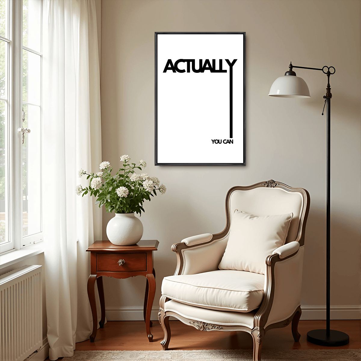 Actually you Can Minimal Wall Art - Digital Print