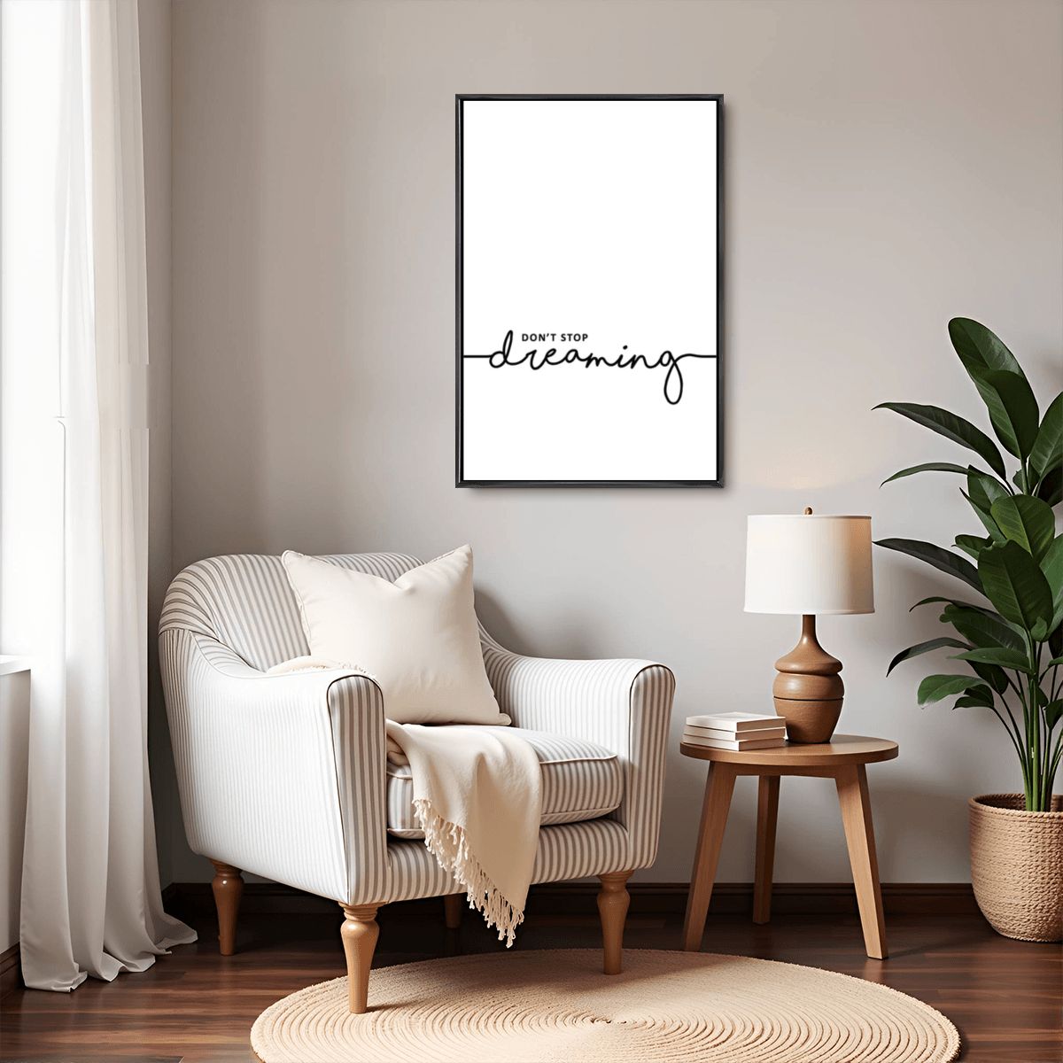 Don't Stop Dreaming Minimal Wall Art - Digital Print