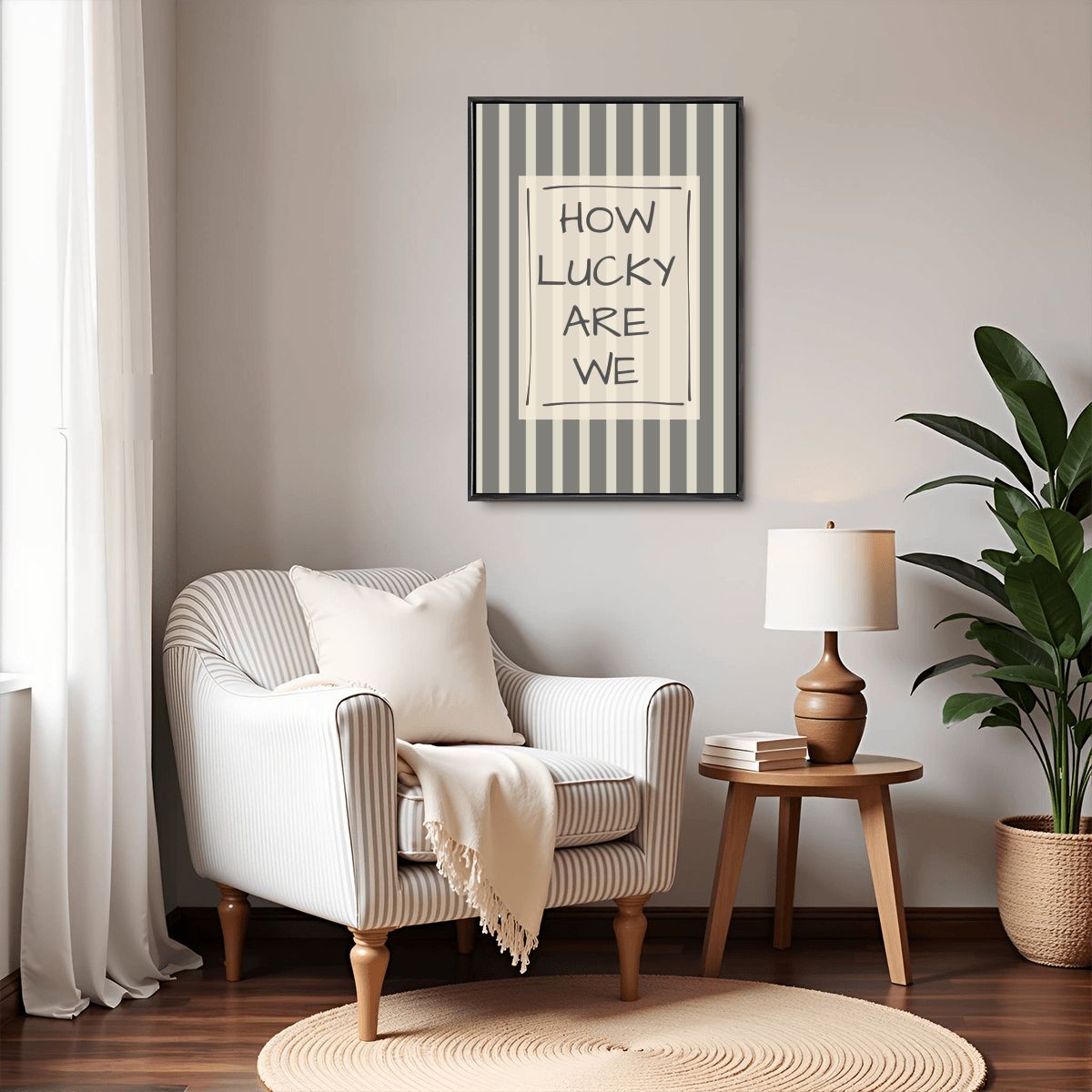 How Lucky Are We Wall Art Home Decor - Digital Print