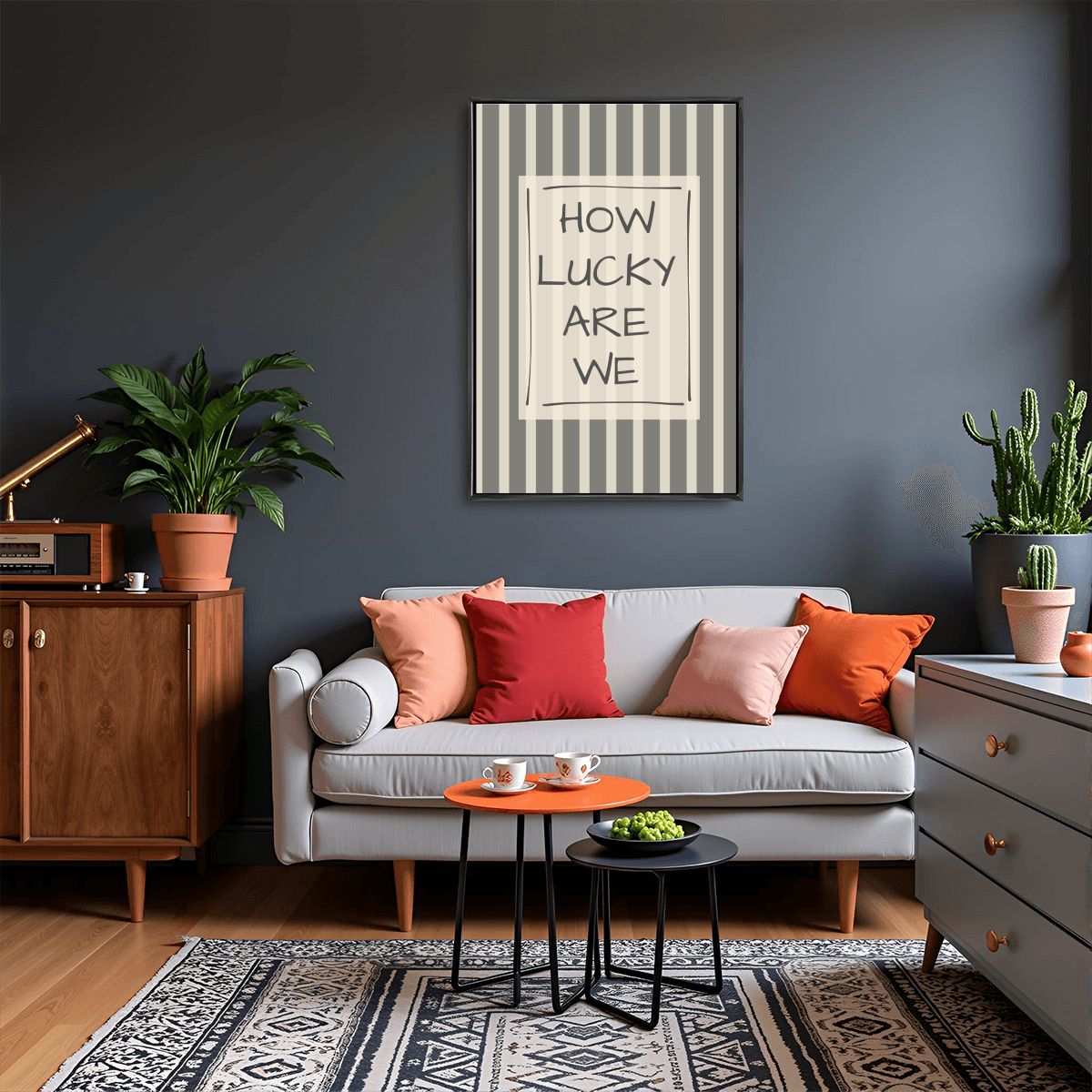 How Lucky Are We Wall Art Home Decor - Digital Print