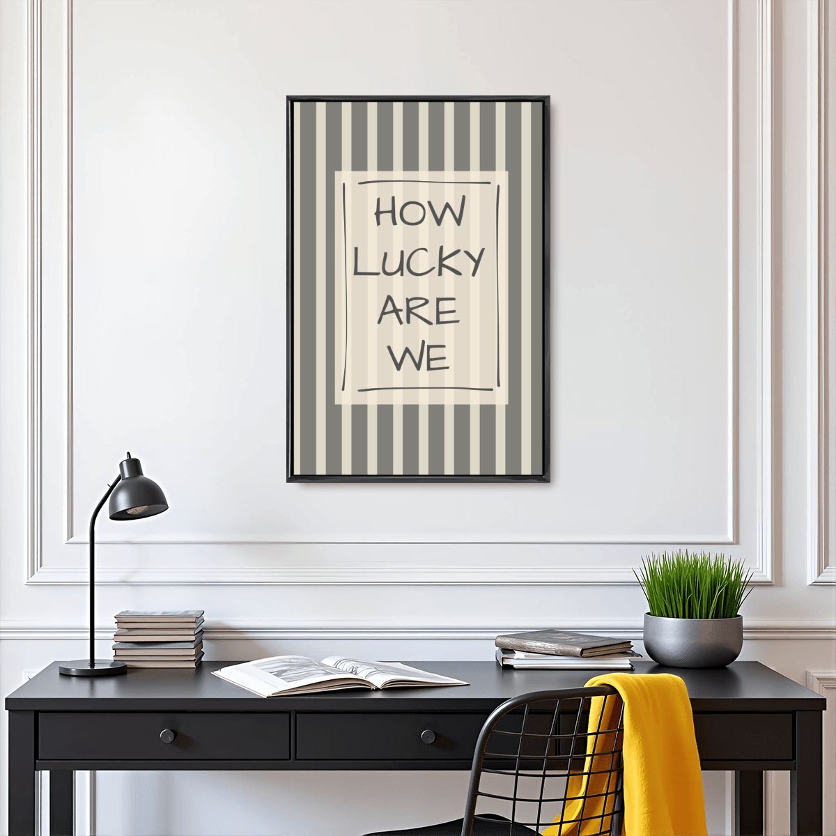 How Lucky Are We Wall Art Home Decor - Digital Print
