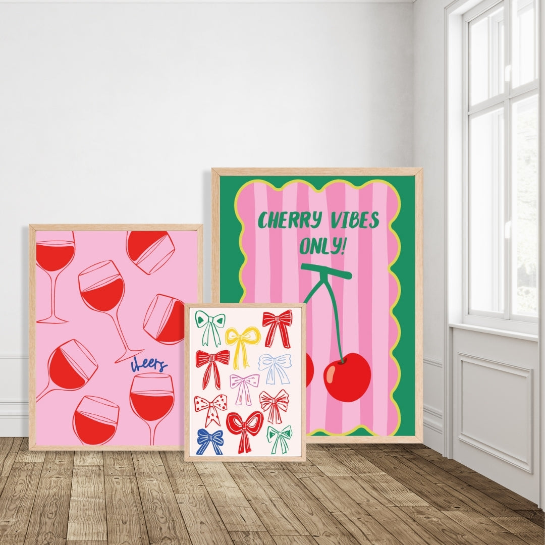 Colorful Dopamine Decor Printable Wall Art Set - Digital Print