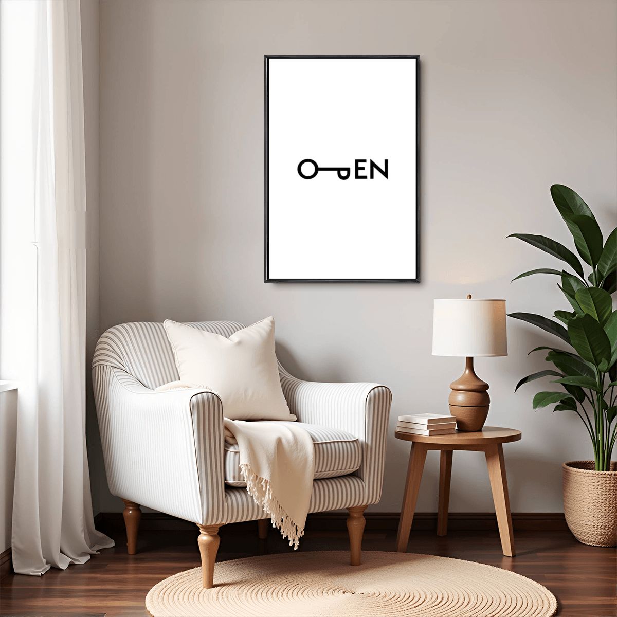 Open Minimal Wall Art Home Decor - Digital Print
