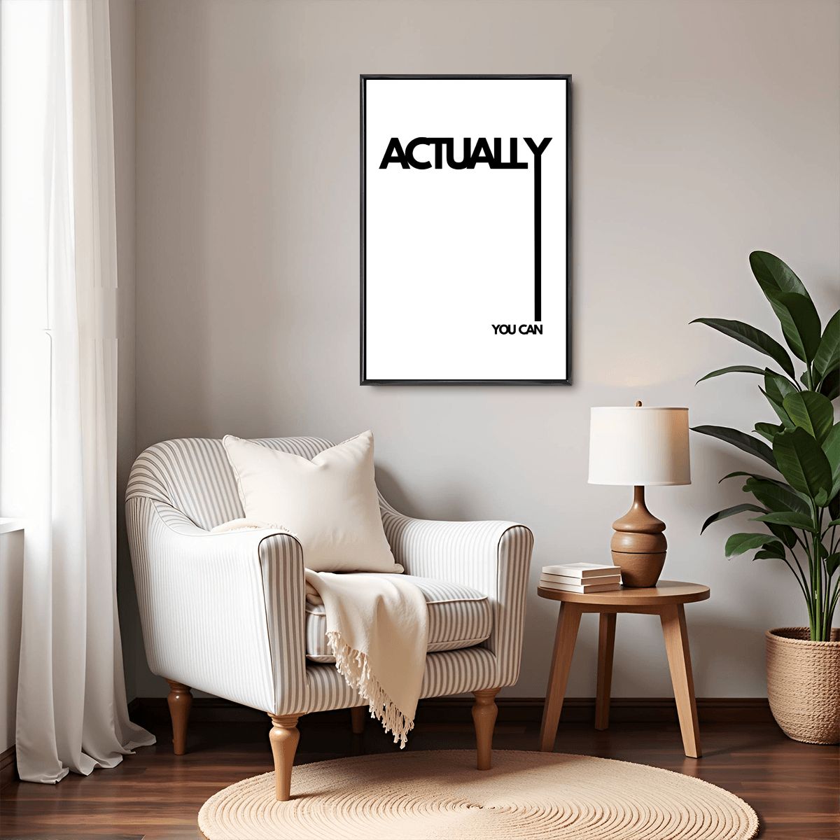 Actually you Can Minimal Wall Art - Digital Print